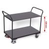 Table trolley with 2 loading areas, RAL 7016, light version