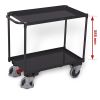  Heavy table trolley VARIOfit® with 2 loading surfaces, RAL 7016