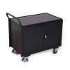 VARIOfit workshop trolley with wing doors, RAL 7016