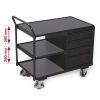  Workshop trolley with 3 loading areas, 4 drawers, RAL 7016