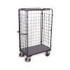 VARIOfit three-walled parcel trolley, high, RAL 7016