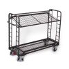 VARIOfit shelf trolley with 2 wire mesh shelves, RAL 7016