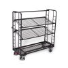  VARIOfit shelf trolley with 3 wire mesh shelves, RAL 7016