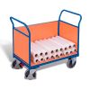 Three-sided trolley with wood