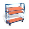 Shelf trolley with 3 wooden shelves
