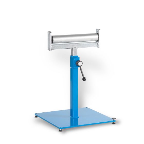 Material support stand with support roller
