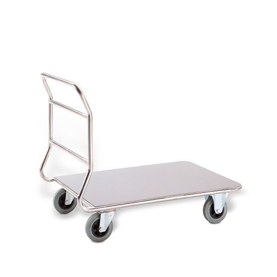 Stainless steel trolley with platform