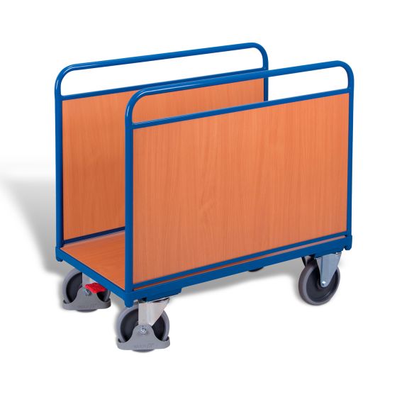 Side-frame trolley with board sides