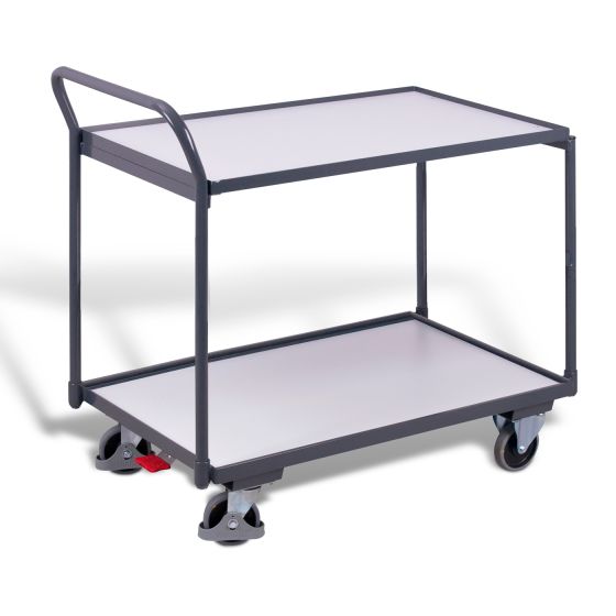 ESD table trolley with 2 load surfaces