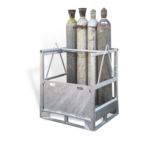 Transportpalette für 12 Gasflaschen Ø 230 mm