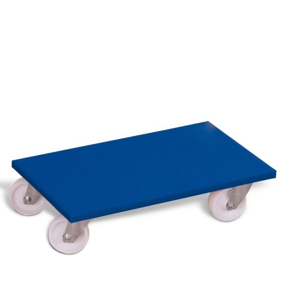 Dolly with plastic swivel castors