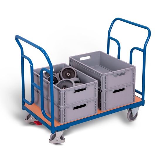 Double-end pushbar trolley with bended tubes