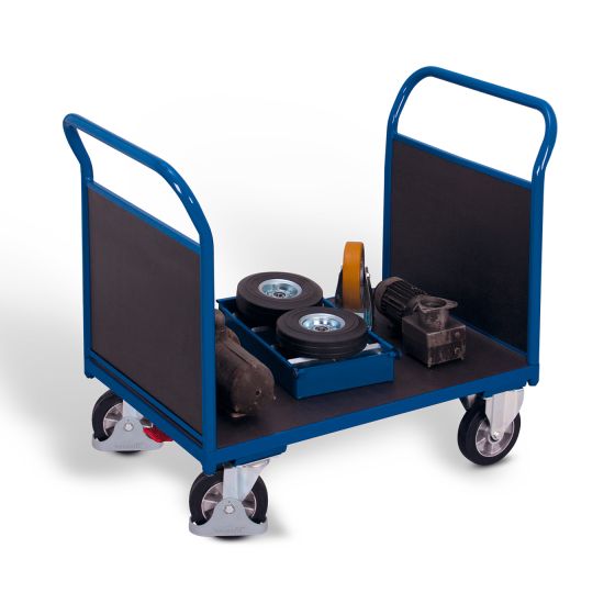 Double-end trolley with screen printing plate