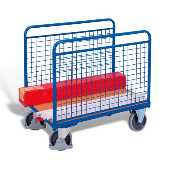 Side-frame trolley with mesh sides
