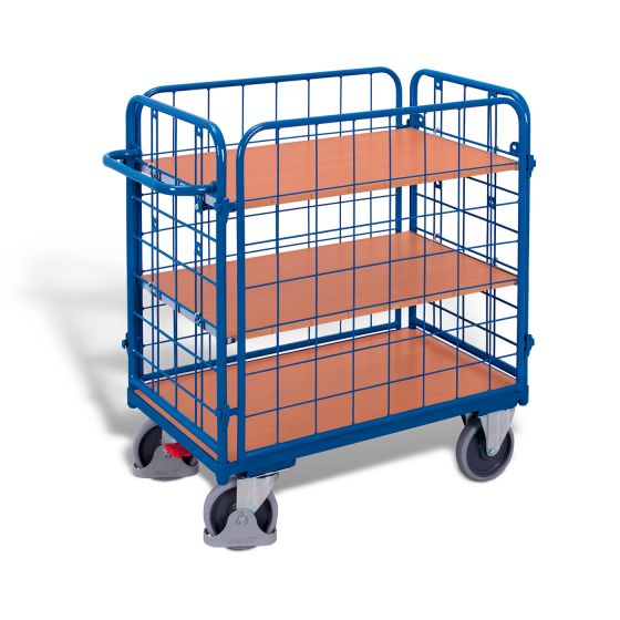 Shelf trolley, low with load capacity