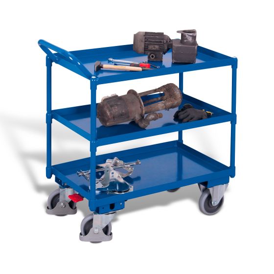 Table trolley with 3 load surfaces