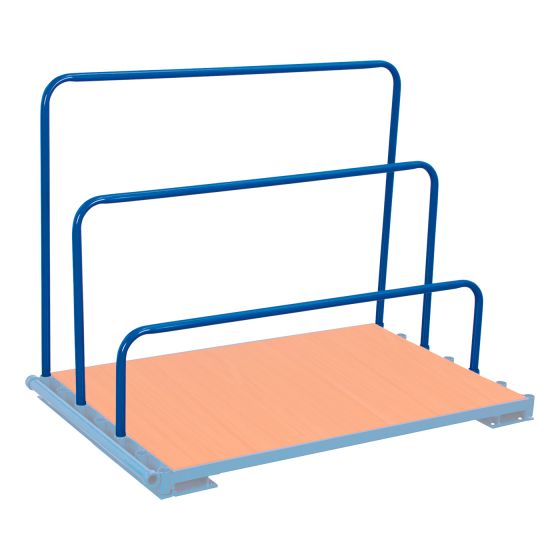Tubular support for Sheet-material trolley-/stand