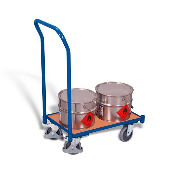 Euro system dolly with board (edge 10mm) and pushbar