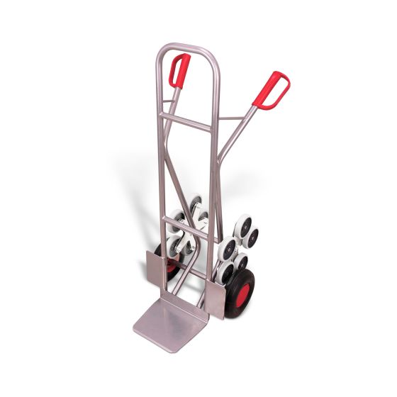 Aluminium stair-climber truck with 2 five-arm star wheels