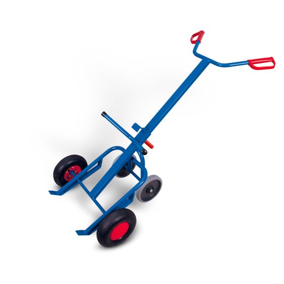 Drum truck with 2 supporting wheels