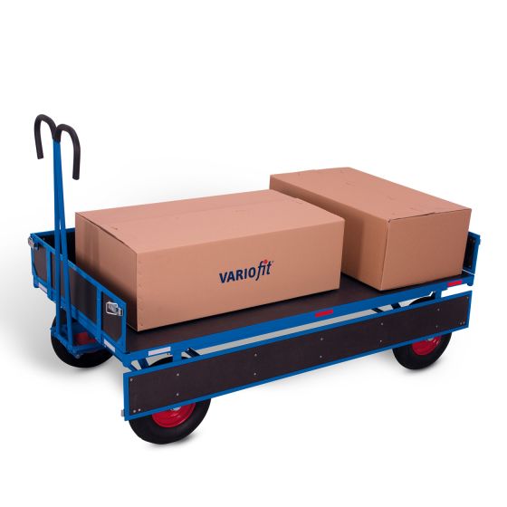 Hand platform trolley with side walls