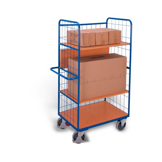 Shelf trolley, high with folding shelves