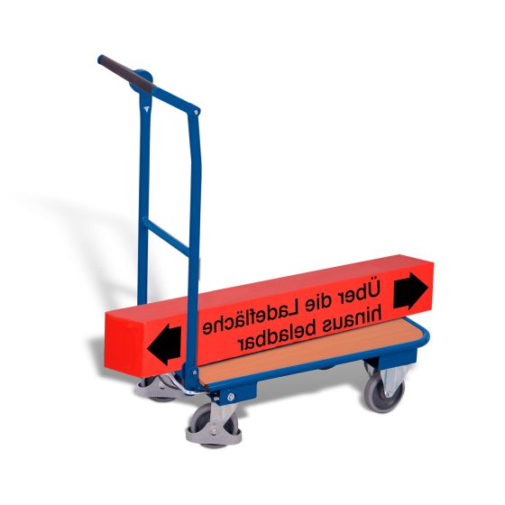 Folding pushbar trolley with dead man‘s brake