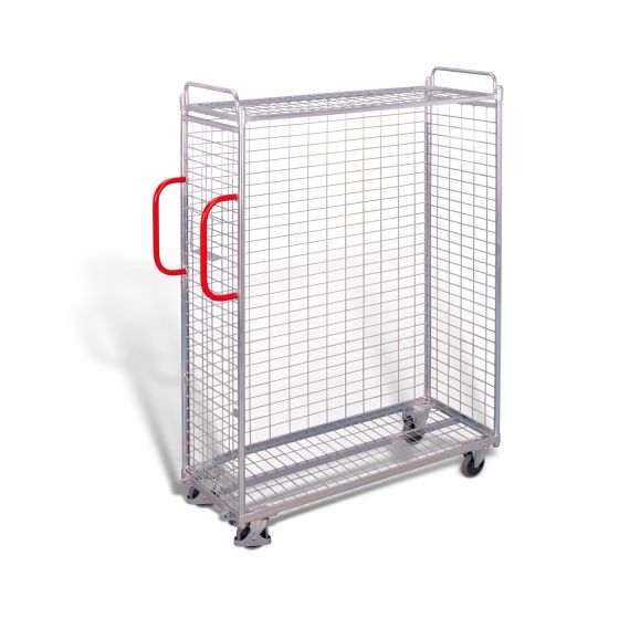 Order-picking trolley, galvanised with additional articles