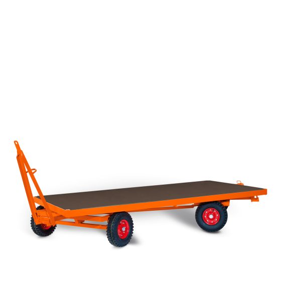 Industrial trailer with 2-axle turnable steering
