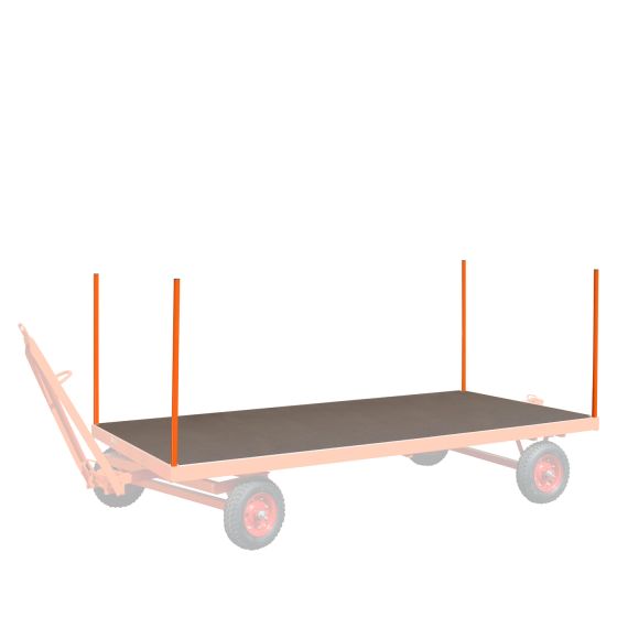 Industrial trailers Four push-fit stanchions for industrial trailer