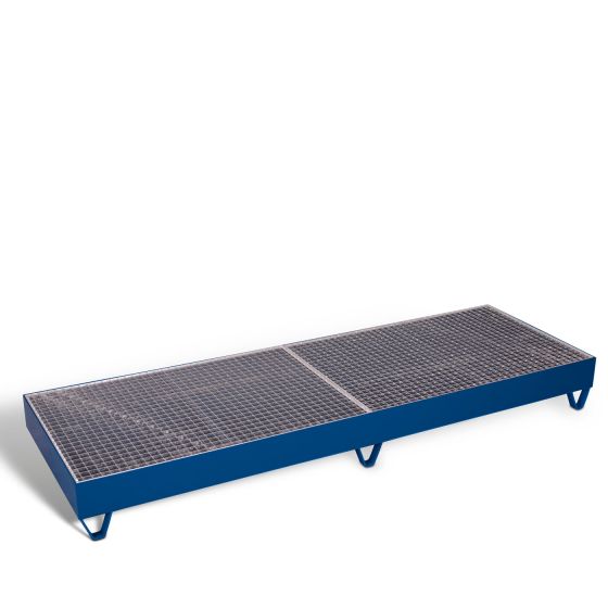 Drip tray with grating for 4 drums