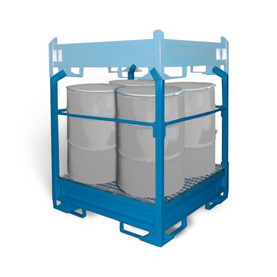 Stackling frame with drip tray