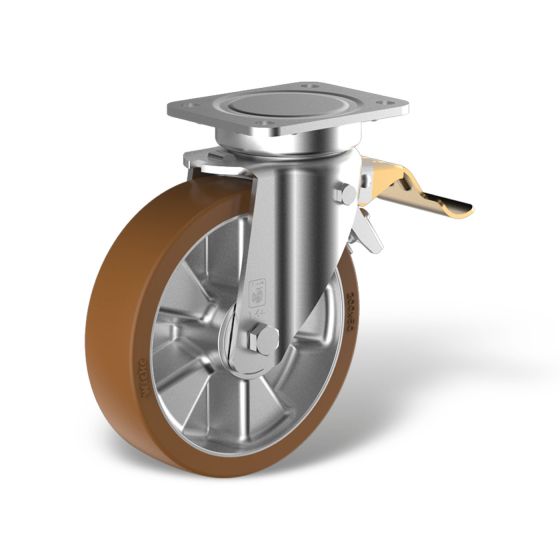 Swivel castor front stop (FSTR) and wheel type PE