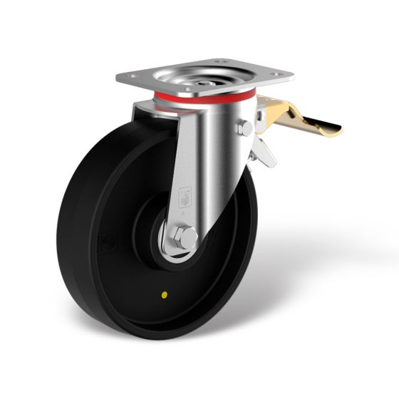 Lenkrollen mit Feststeller im Vorlauf (FSTR) Rad Type PP L/B-ELF