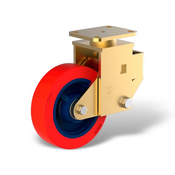 Fixed castors with wheel type TG