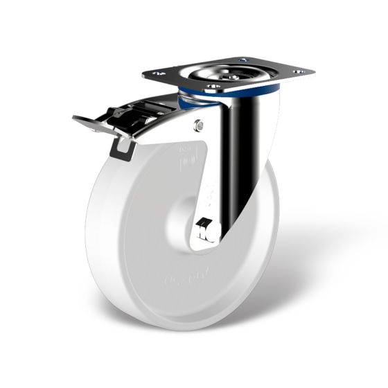Swivel castor back stop (FSTF) wheel type GFK