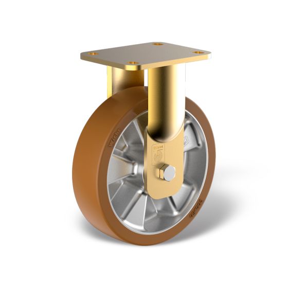 Fixed castors with wheel type PE