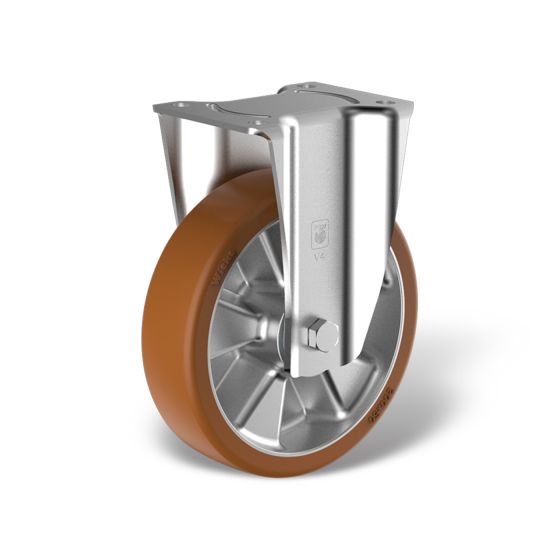 Fixed castors with wheel type PE