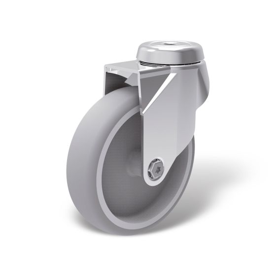 Swivel castor with bolt hole, wheel type ATP