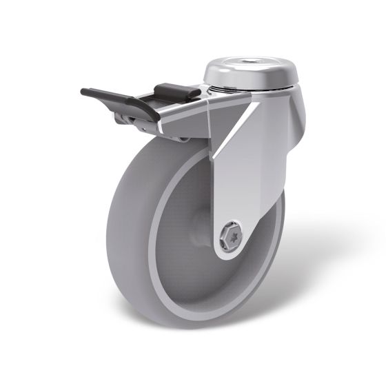 Swivel castor with bolt hole back stop (FSTF) wheel type ATP