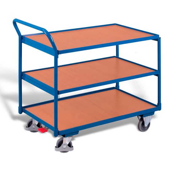 Table trolley with 3 load surfaces