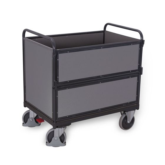 Wooden box trolley, RAL 7016