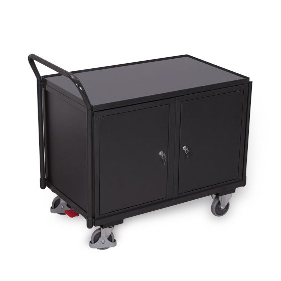 VARIOfit workshop trolley with 1 loading surface, RAL 7016