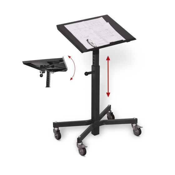 VARIOfit® Materialständer, einseitig neigbar, RAL 7016