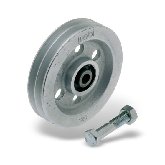 Pulleys with twin grooves, cast iron