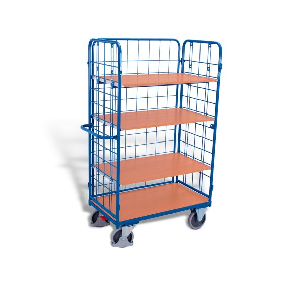 Shelf trolley - high, 3 walls and 4 loading boards