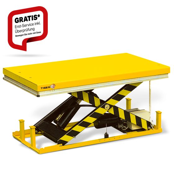 Tiger® scissors type lifting table, load capacity up to 4000kg