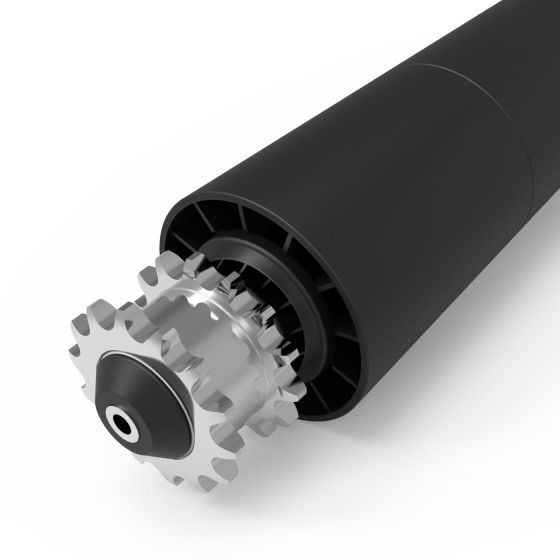 Conveyor roller conically, driven